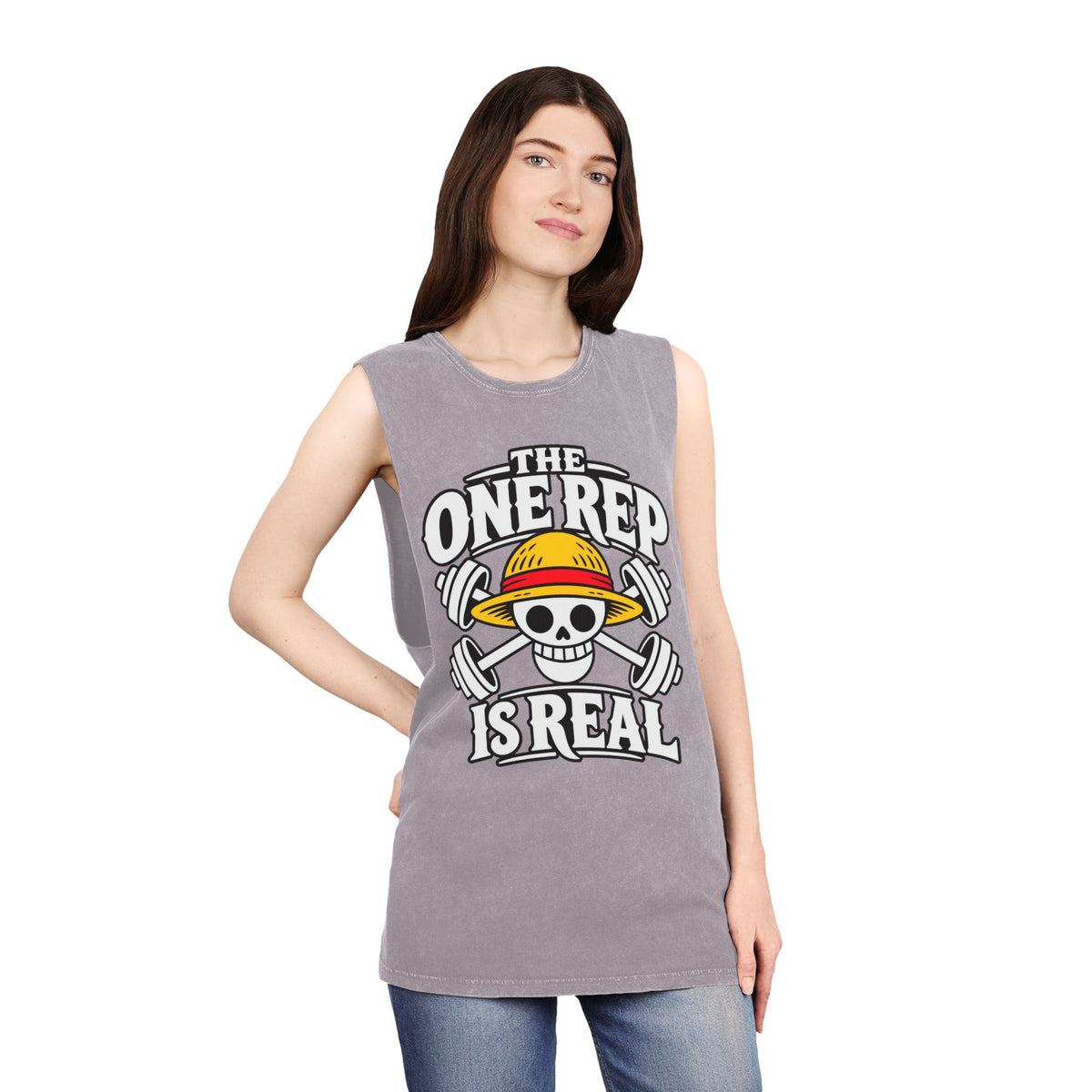 The One Rep Is Real – Stonewash Tank