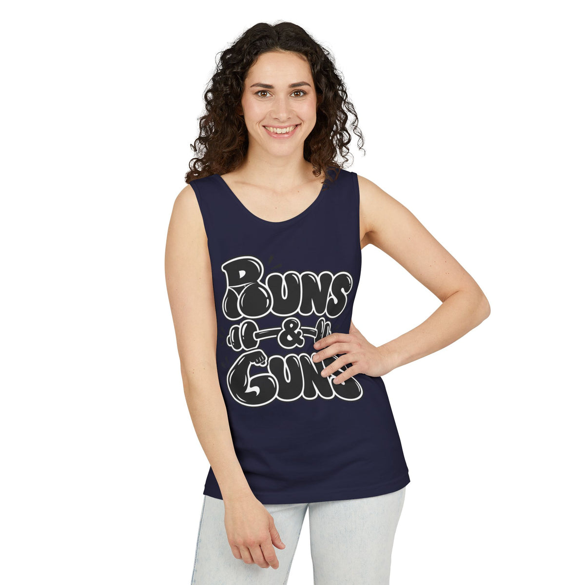 Buns & Guns – Classic Outline – Comfort Colors Garment-Dyed Tank