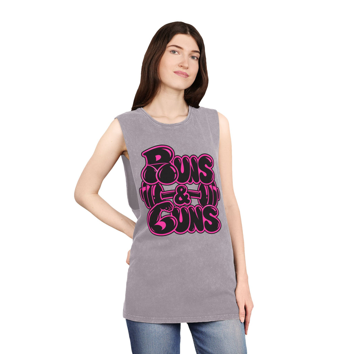 Buns and Guns – Stonewash Tank