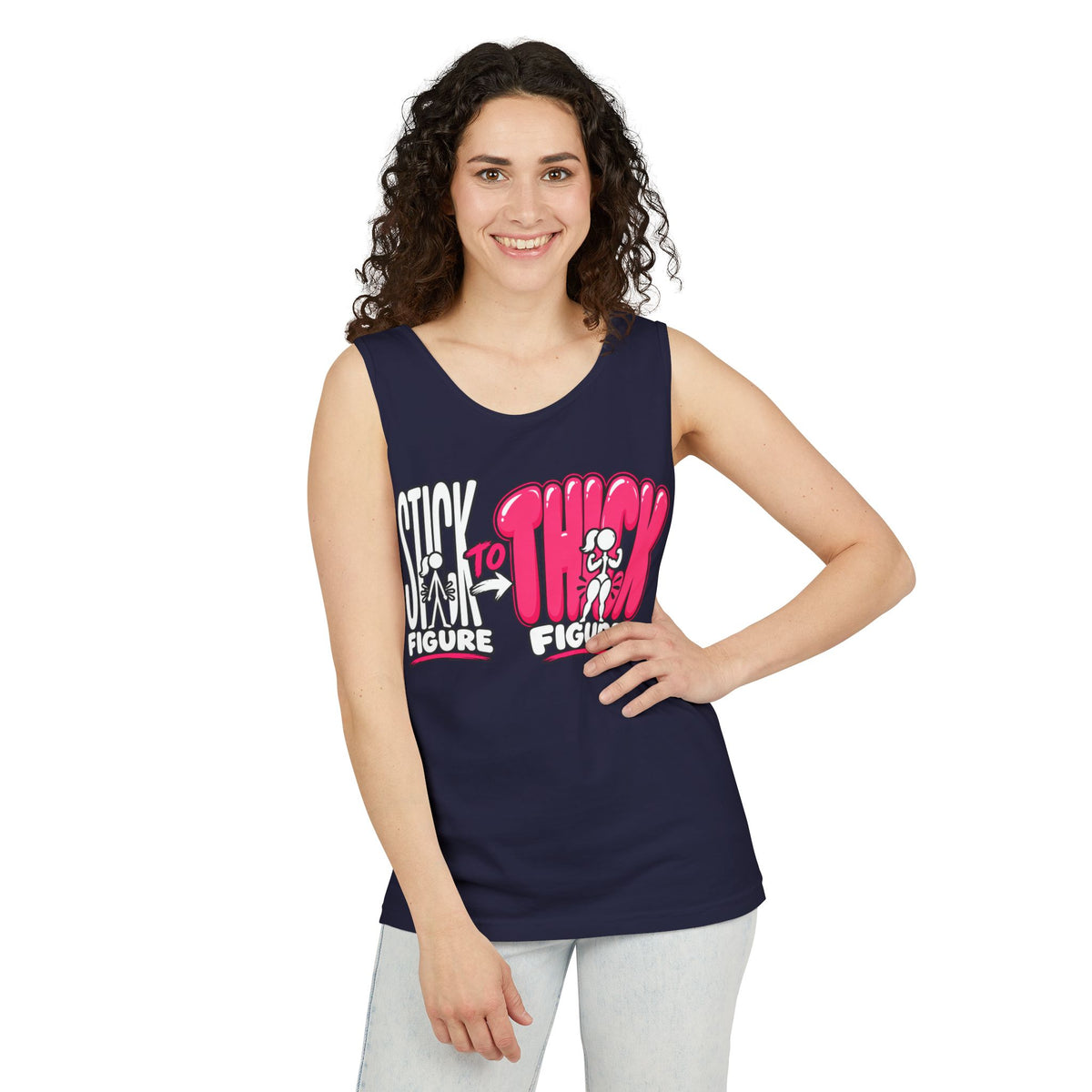 Stick Figure to Thick Figure – Comfort Colors Garment-Dyed Tank