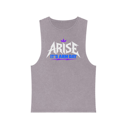 Arise, It’s Arm Day — Minimal Crown – Stonewash Tank