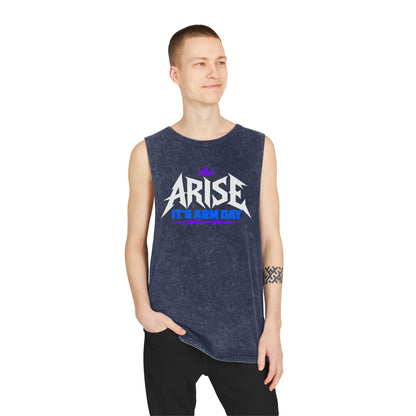 Arise, It’s Arm Day — Minimal Crown – Stonewash Tank