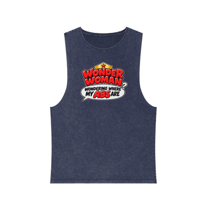 Wondering Where My Abs Are – Stonewash Tank