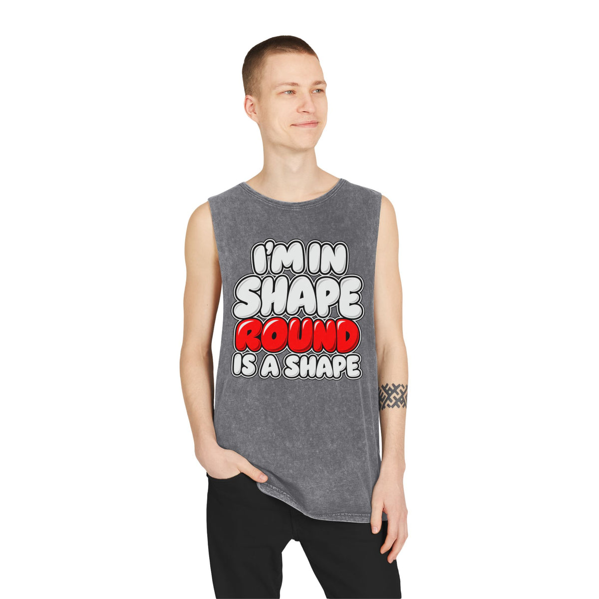 I’m in Shape Round Is a Shape – Stonewash Tank