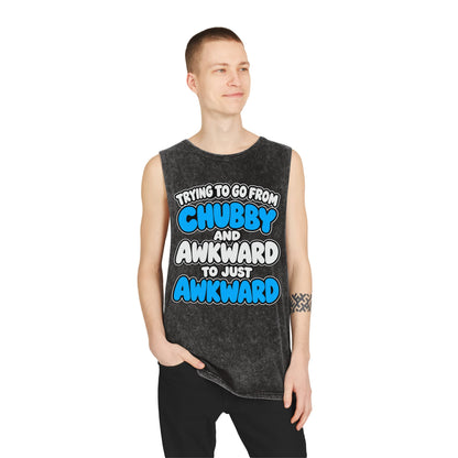 Trying to Go from Chubby and Awkward to Just Awkward – Stonewash Tank