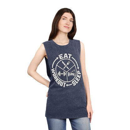 Eat Sleep Workout – Stonewash Tank