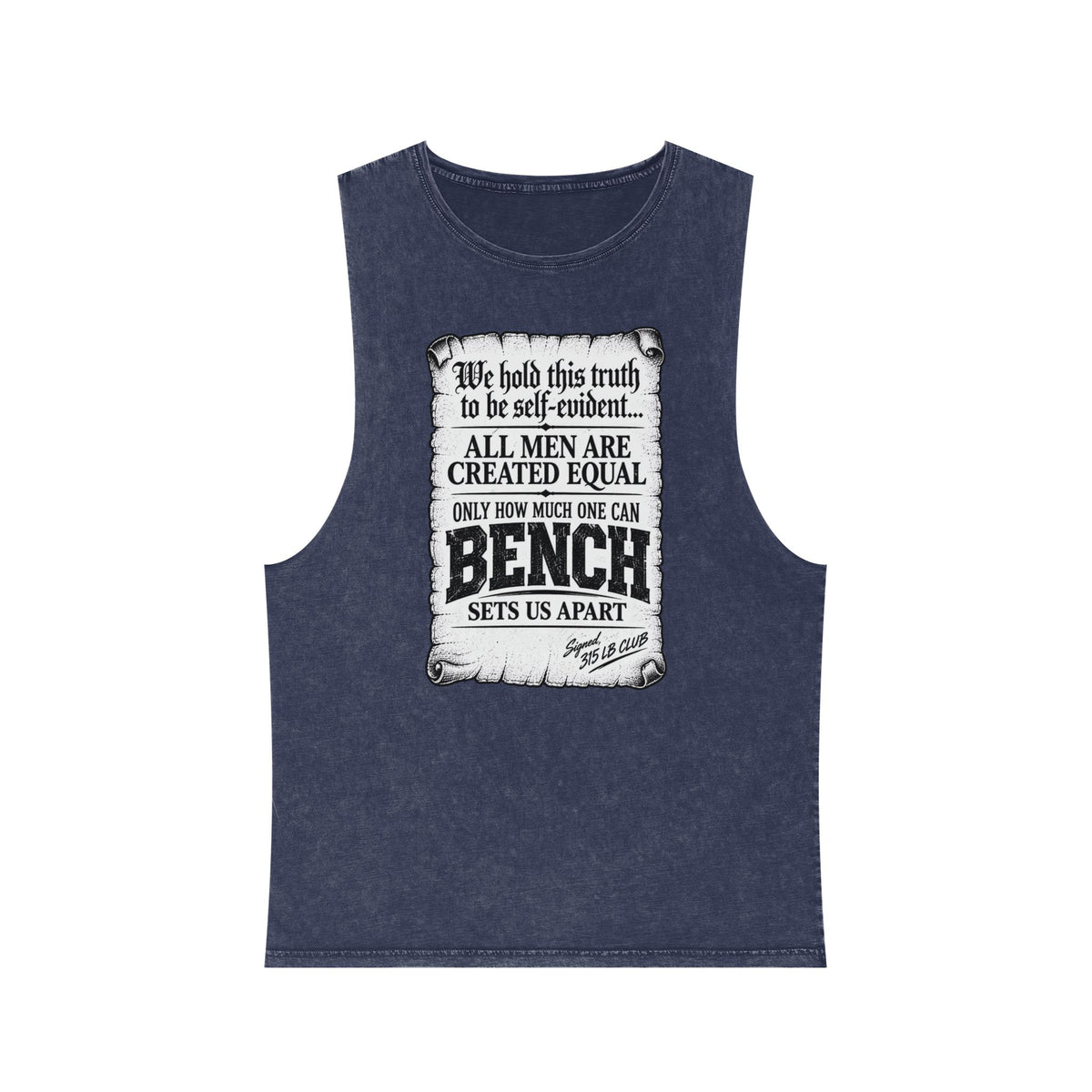 All Men Are Created Equal – Scroll Design – Stonewash Tank