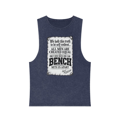 All Men Are Created Equal – Scroll Design – Stonewash Tank