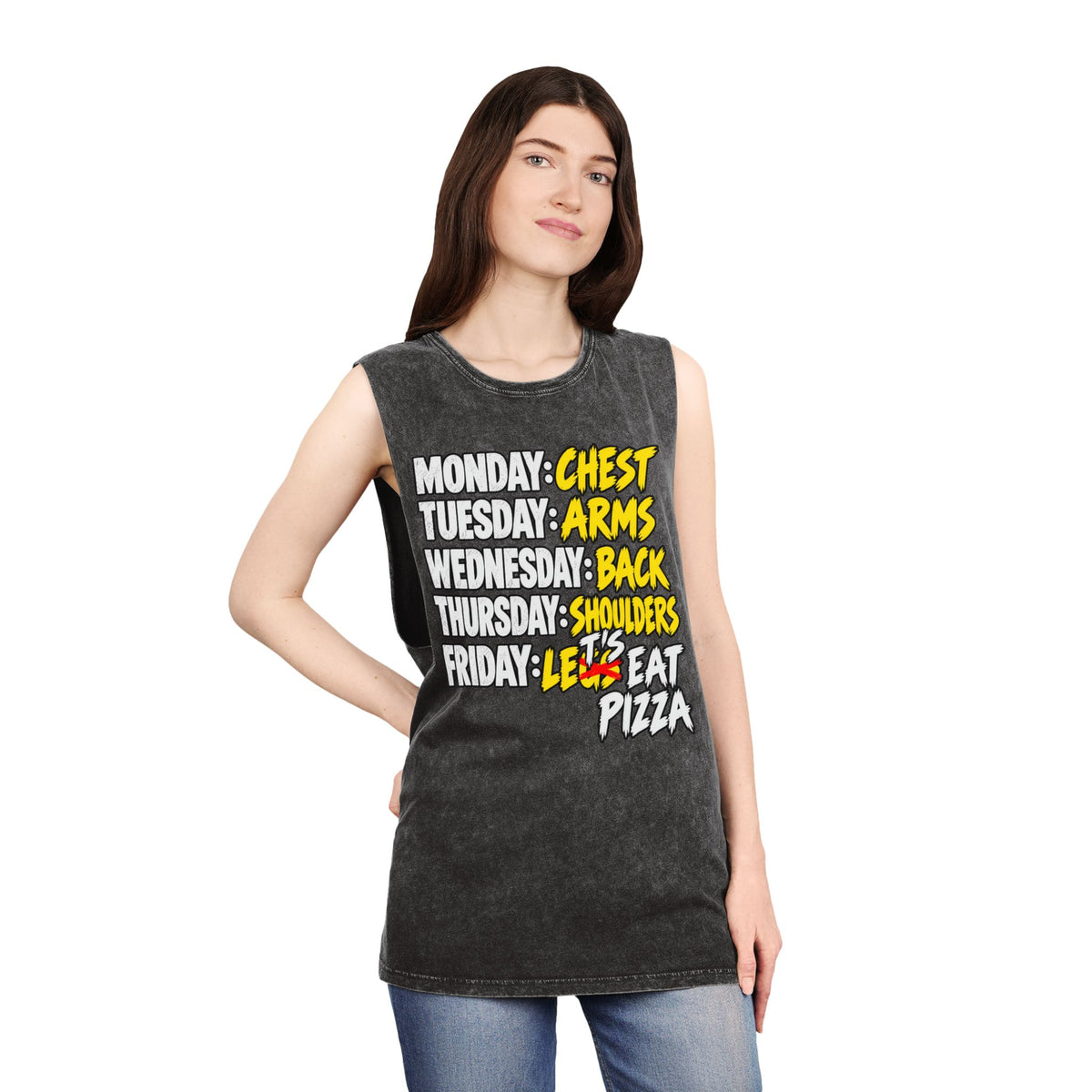 Lets Eat Pizza – Stonewash Tank