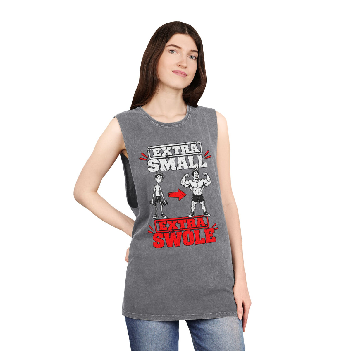 Extra Small to Extra Swole – Stonewash Tank