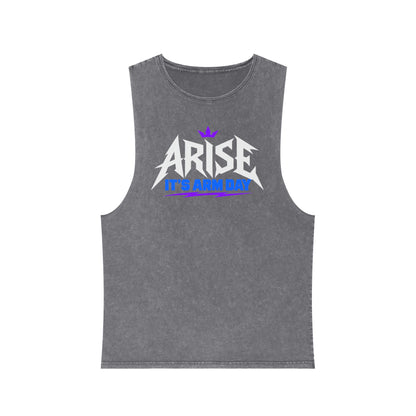 Arise, It’s Arm Day — Minimal Crown – Stonewash Tank
