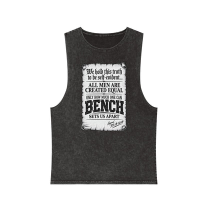 All Men Are Created Equal – Scroll Design – Stonewash Tank