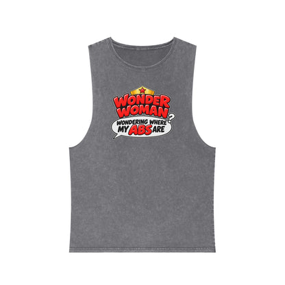 Wondering Where My Abs Are – Stonewash Tank