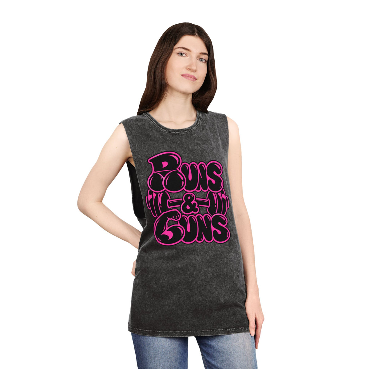 Buns and Guns – Stonewash Tank