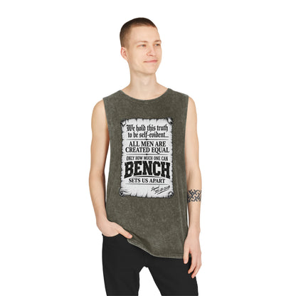 All Men Are Created Equal – Scroll Design – Stonewash Tank
