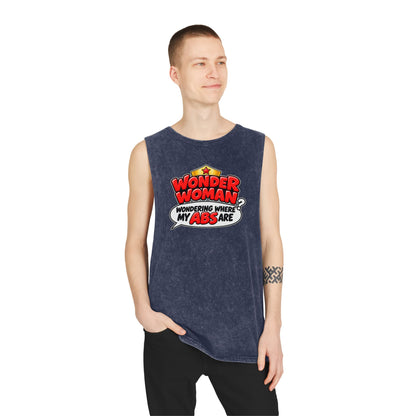 Wondering Where My Abs Are – Stonewash Tank