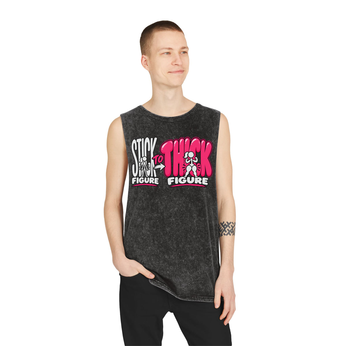 Stick to Thick Figure – Stonewash Tank