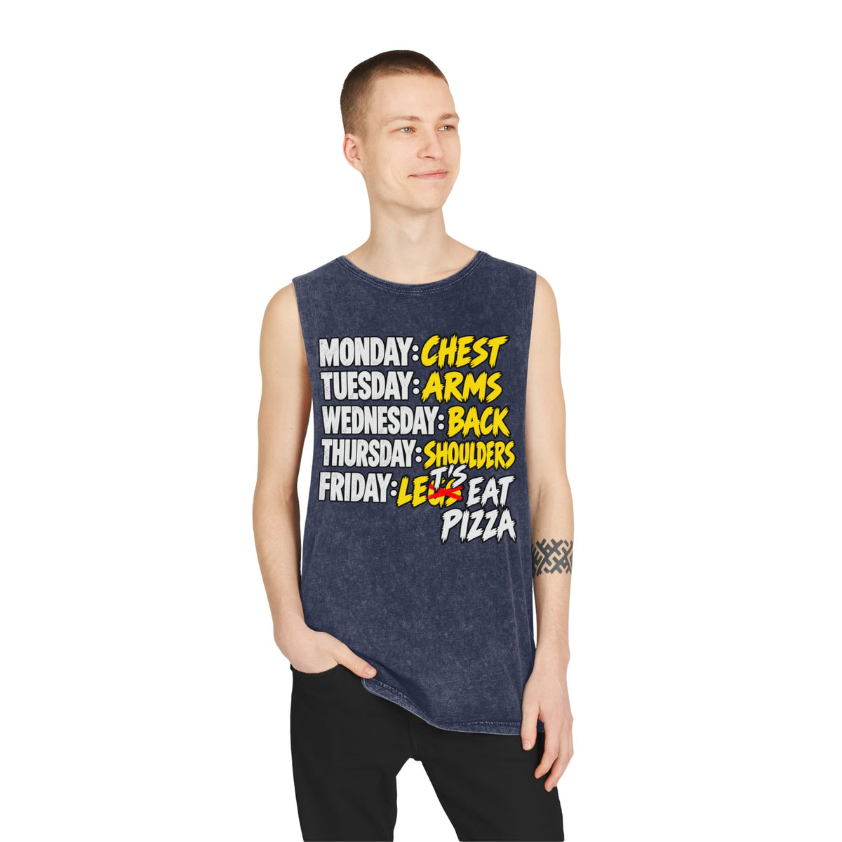 Lets Eat Pizza – Stonewash Tank
