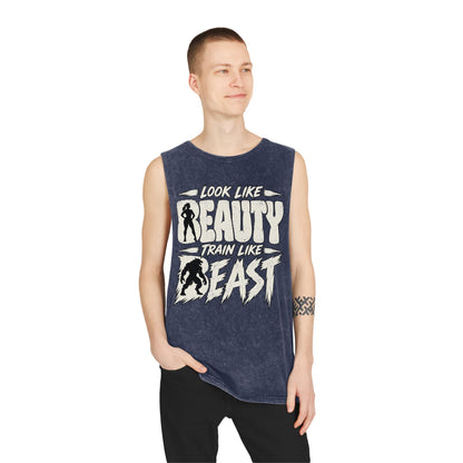 Look Like Beauty / Train Like Beast – Stonewash Tank