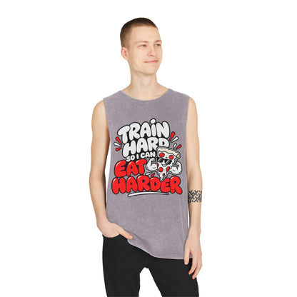 I Train Hard So I Can Eat Harder – Stonewash Tank