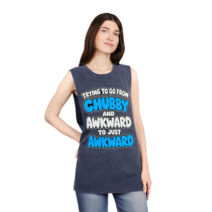 Trying to Go from Chubby and Awkward to Just Awkward – Stonewash Tank