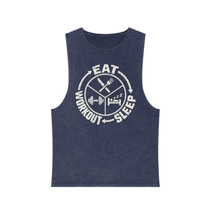 Eat Sleep Workout – Stonewash Tank