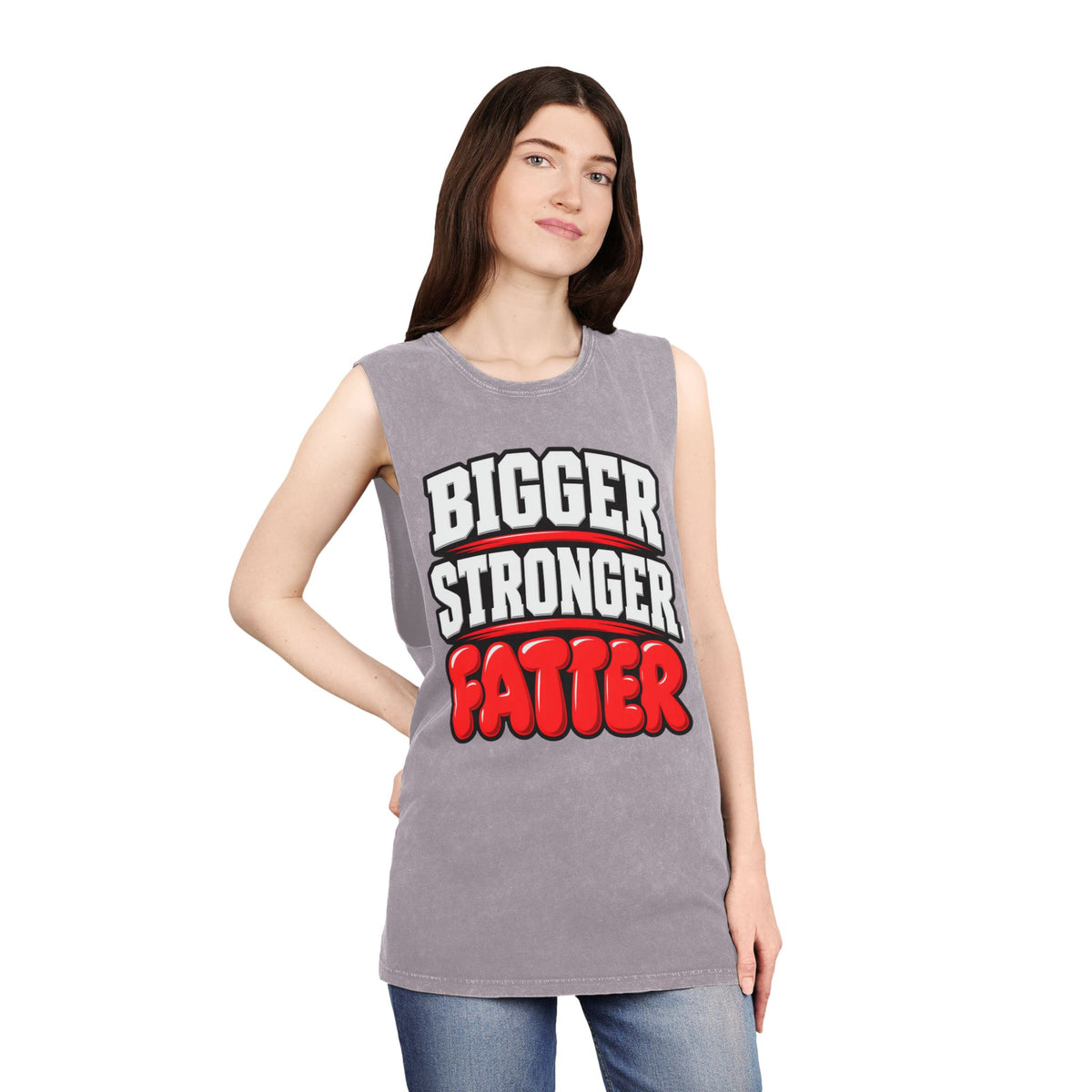 Bigger Stronger Fatter – Stonewash Tank