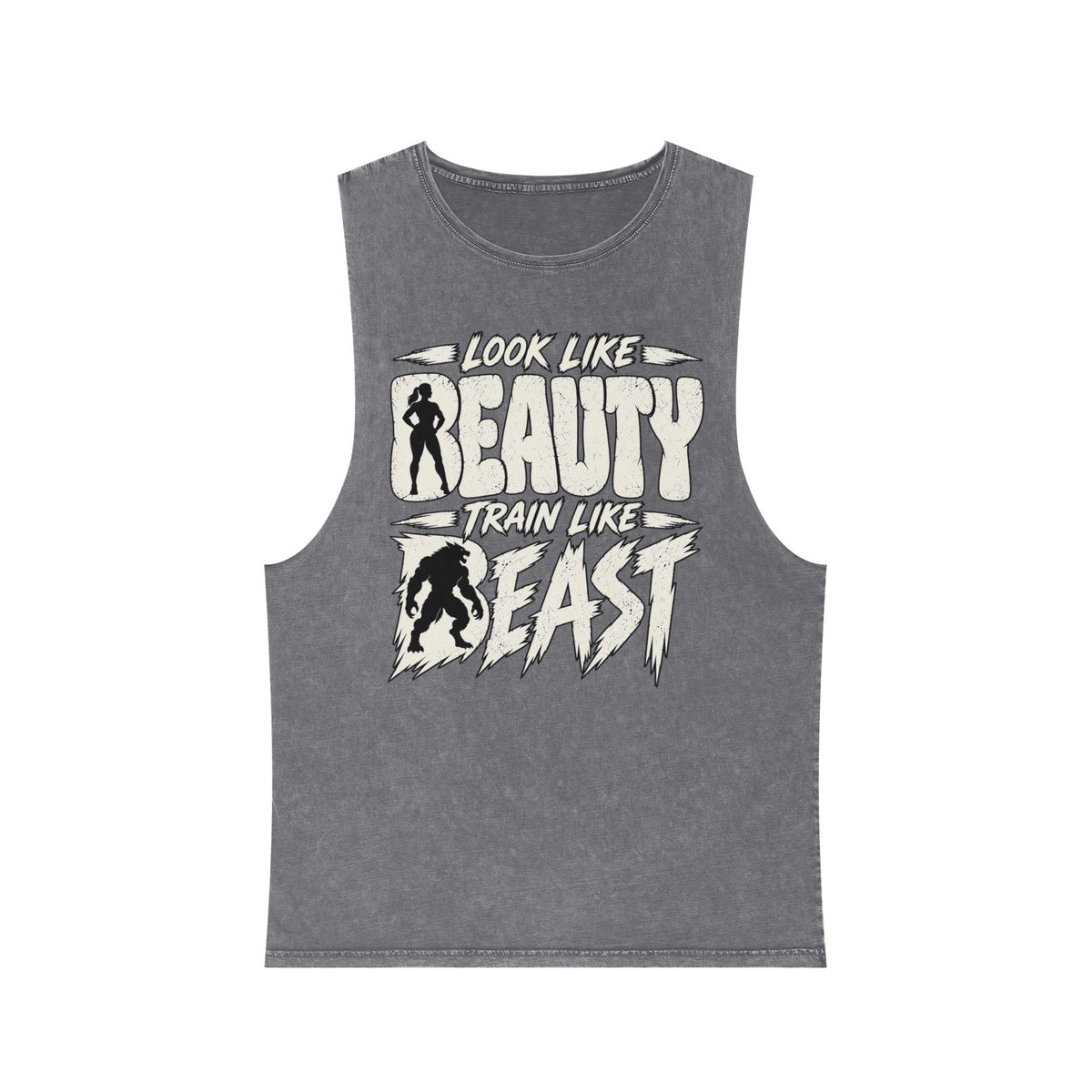 Look Like Beauty / Train Like Beast – Stonewash Tank