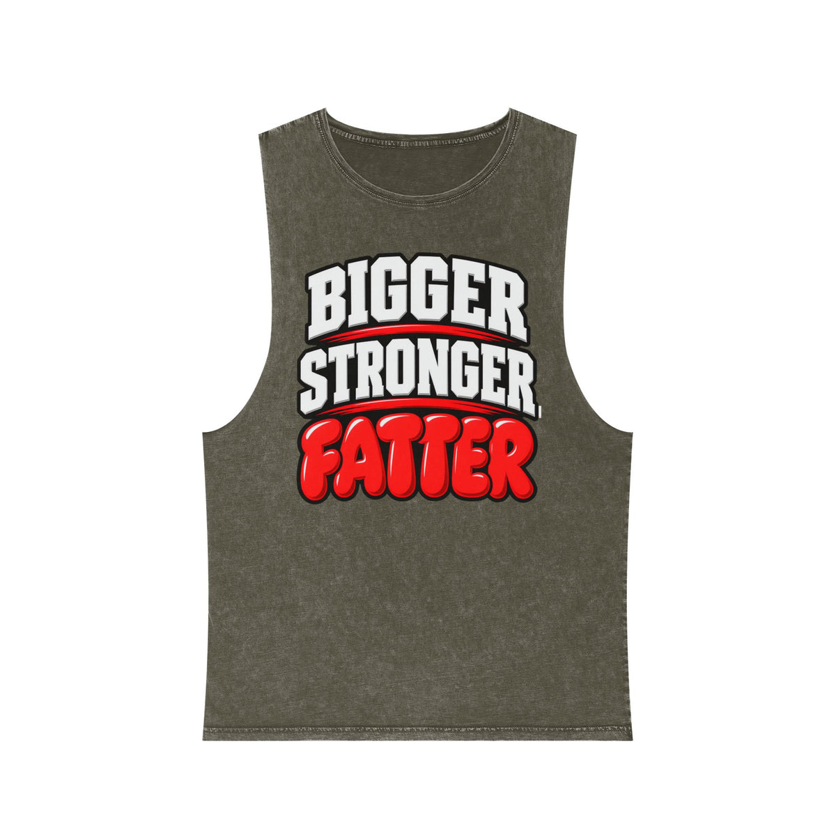 Bigger Stronger Fatter – Stonewash Tank