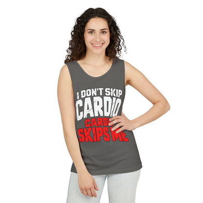I Don’t Skip Cardio Cardio Skips Me – Comfort Colors Garment-Dyed Tank