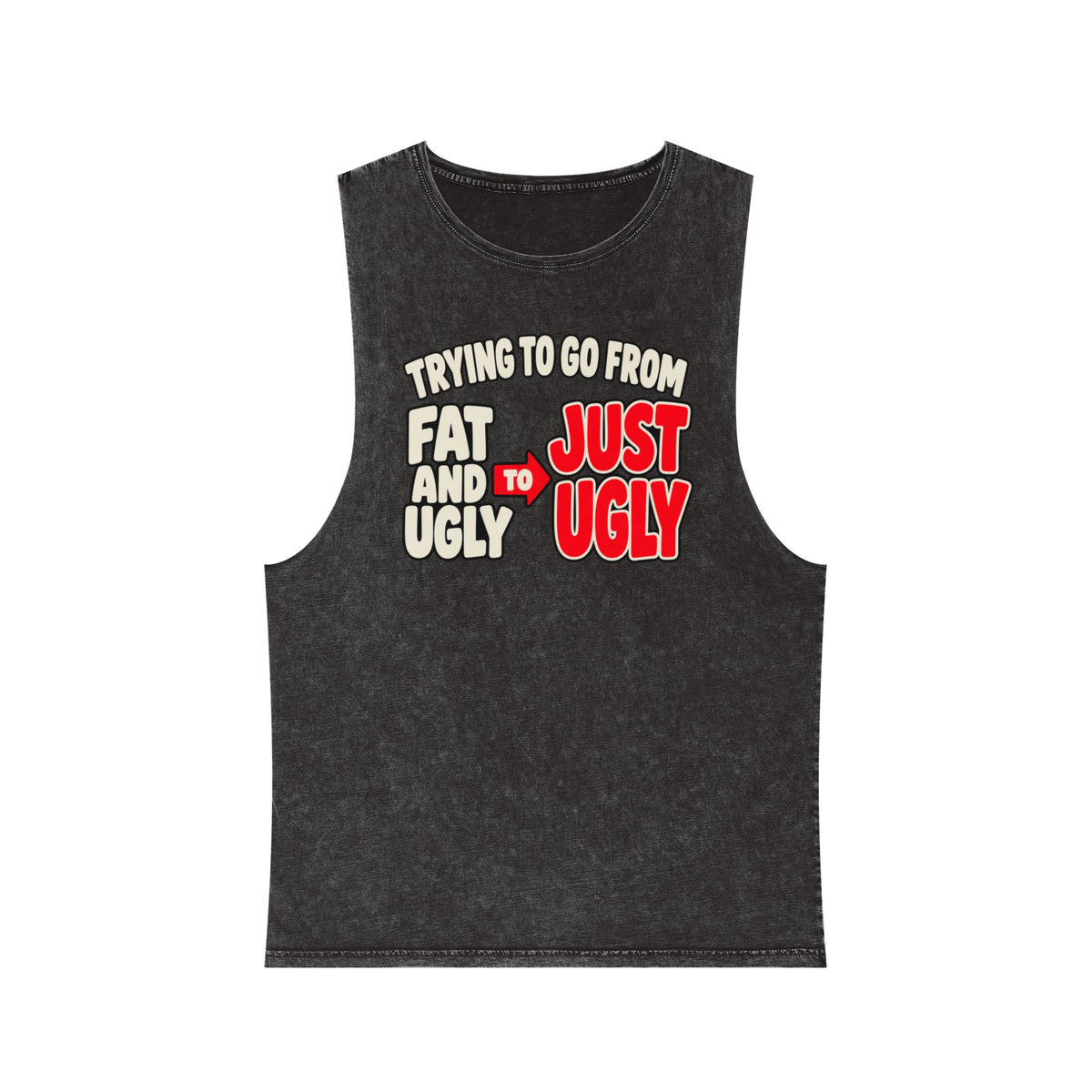 Trying to Go from Fat and Ugly to Just Ugly – Arrow – Stonewash Tank
