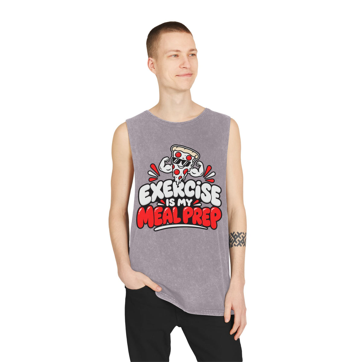 Exercise Is My Meal Prep – Stonewash Tank
