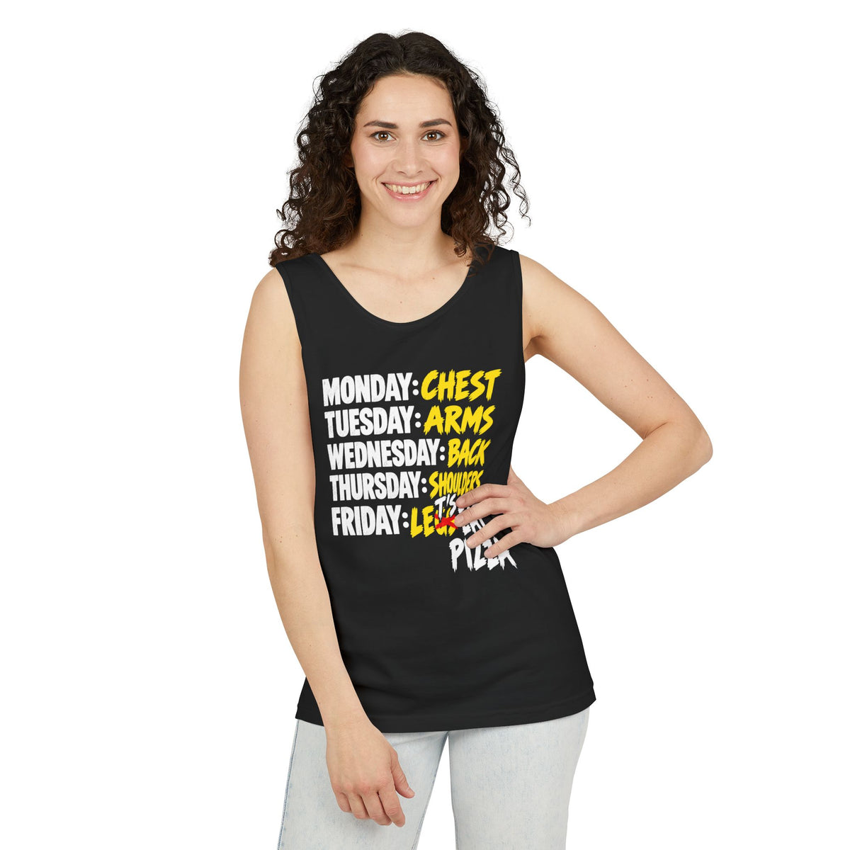 Workout Week: Let’s Eat Pizza – Comfort Colors Garment-Dyed Tank