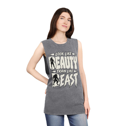 Look Like Beauty / Train Like Beast – Stonewash Tank