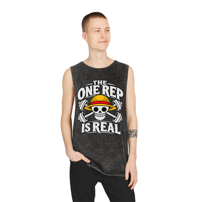 The One Rep Is Real – Stonewash Tank
