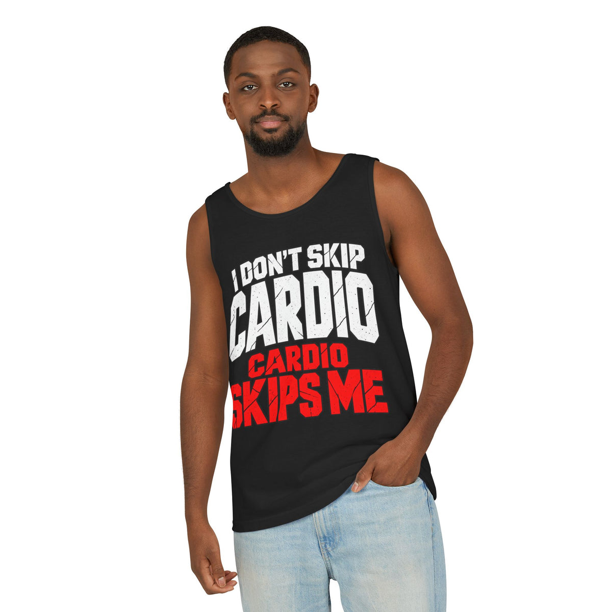 I Don’t Skip Cardio Cardio Skips Me – Comfort Colors Garment-Dyed Tank
