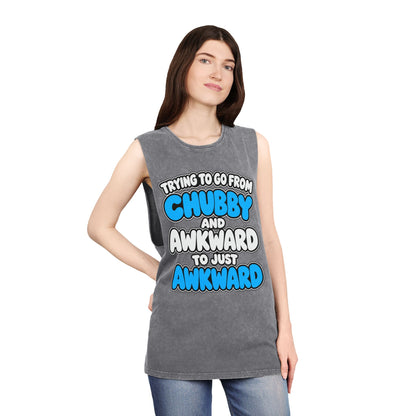Trying to Go from Chubby and Awkward to Just Awkward – Stonewash Tank
