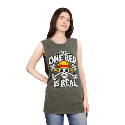 The One Rep Is Real – Stonewash Tank