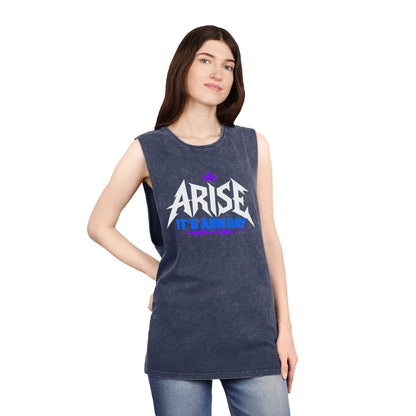Arise, It’s Arm Day — Minimal Crown – Stonewash Tank
