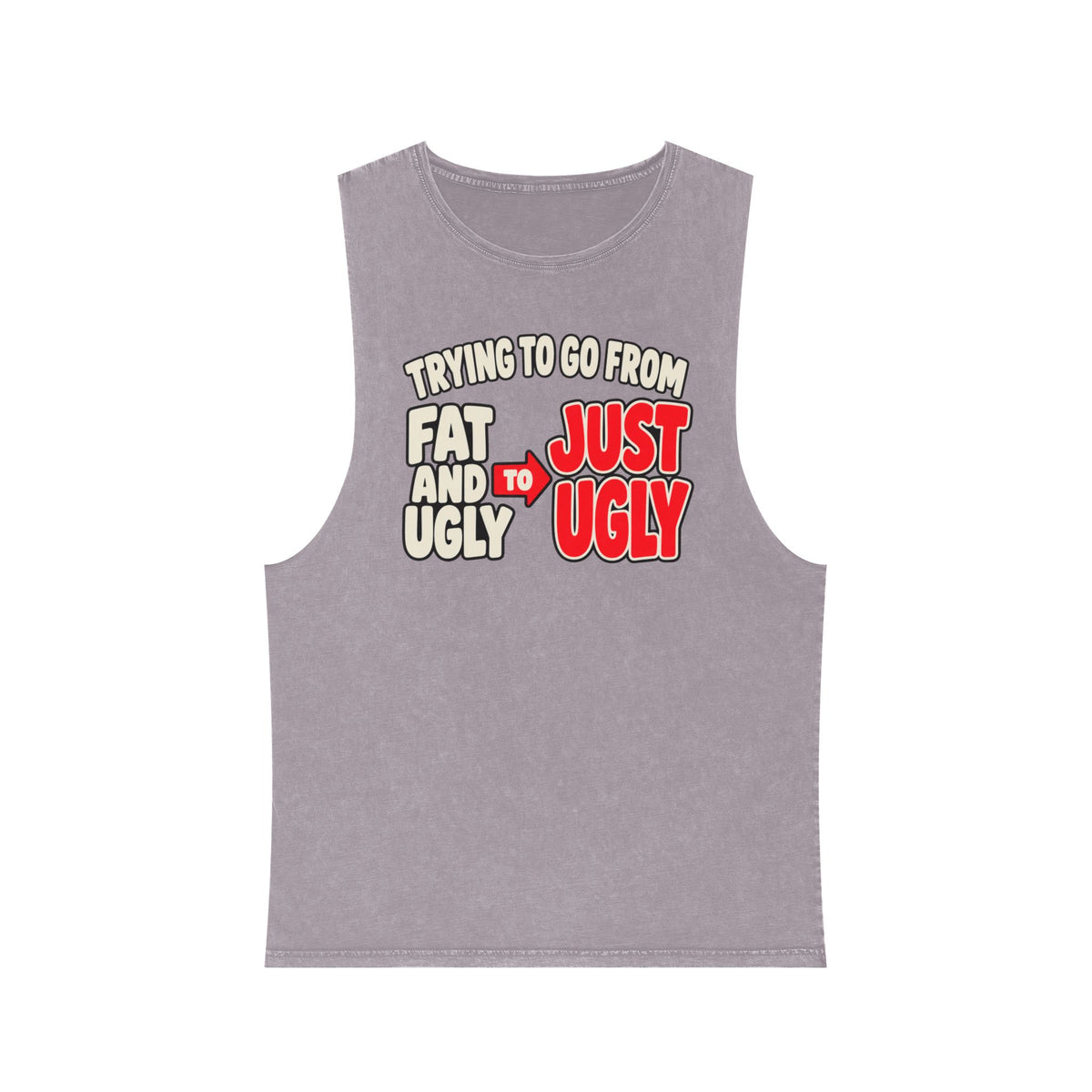 Trying to Go from Fat and Ugly to Just Ugly – Arrow – Stonewash Tank