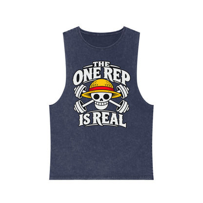 The One Rep Is Real – Stonewash Tank