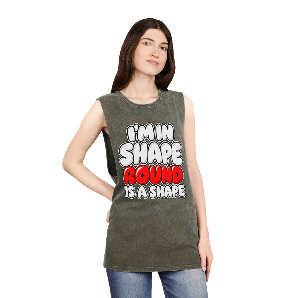 I’m in Shape Round Is a Shape – Stonewash Tank