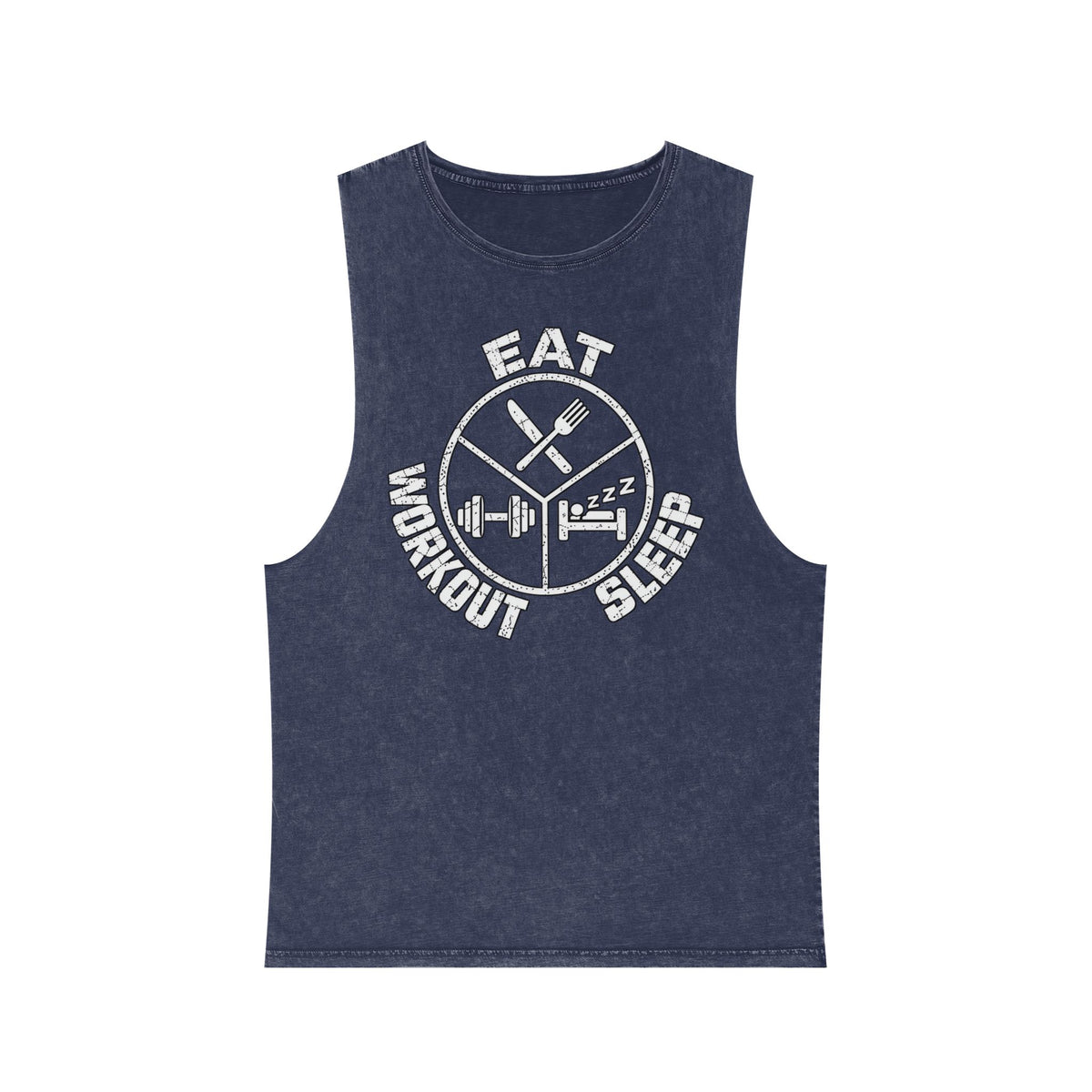 Eat Sleep Workout – Emblem – Stonewash Tank