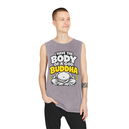 I Have the Body of a God: Buddha – Stonewash Tank