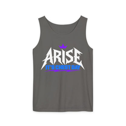 Arise, It’s Chest Day – Minimal Crown – Comfort Colors Garment-Dyed Tank