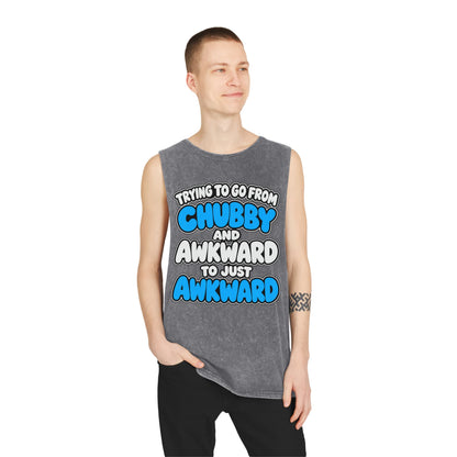 Trying to Go from Chubby and Awkward to Just Awkward – Stonewash Tank