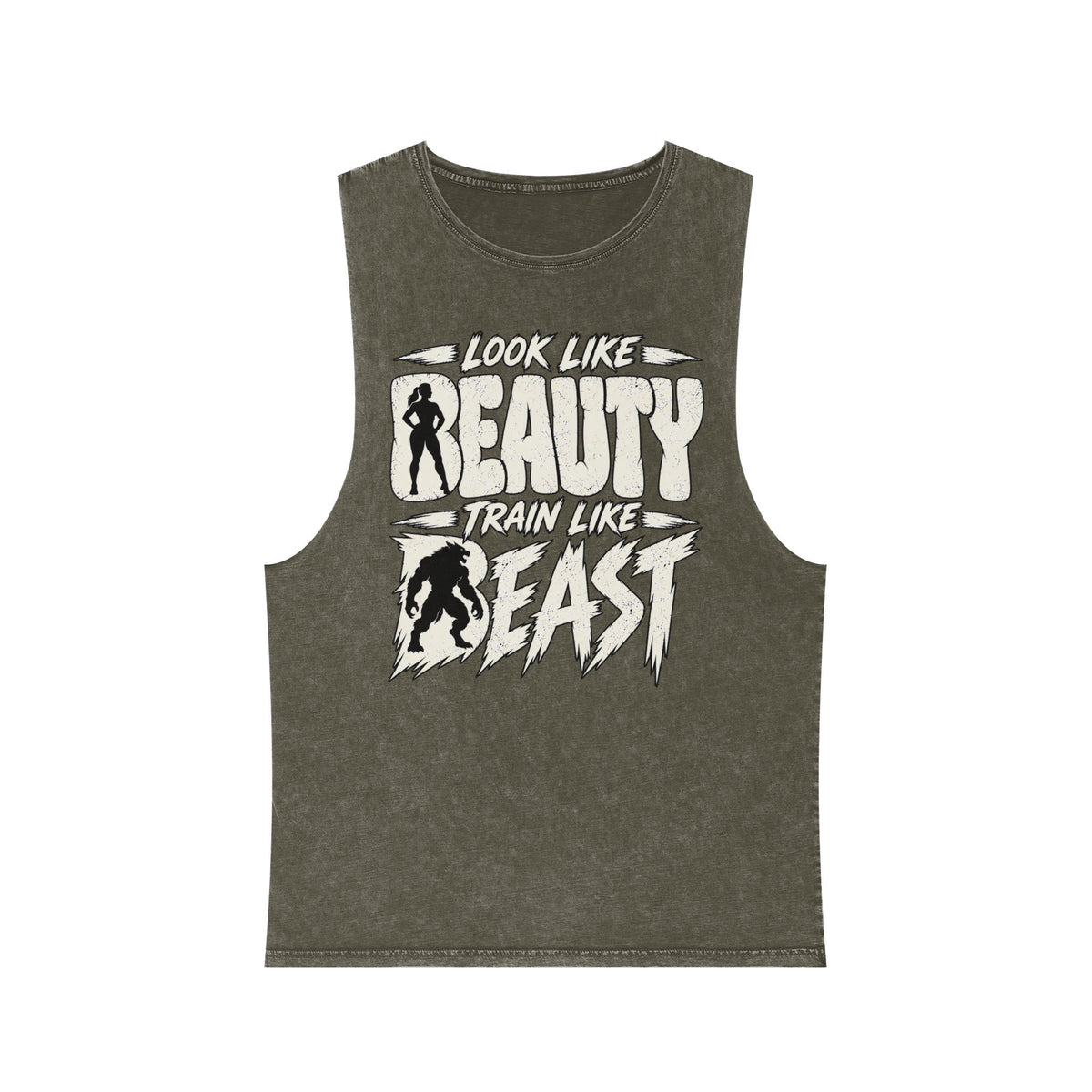 Look Like Beauty / Train Like Beast – Stonewash Tank