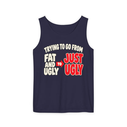 Trying to Go from Fat and Ugly to Just Ugly – Arrow – Comfort Colors Garment-Dyed Tank