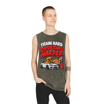 Train Hard Drive Thru Harder – Drive-Thru Design – Stonewash Tank