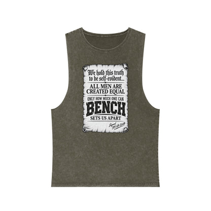 All Men Are Created Equal – Scroll Design – Stonewash Tank